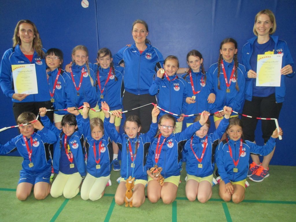 Sieger des hessischen Schulwettkampfes des Deutschen Turnerbundes in Rope Skipping